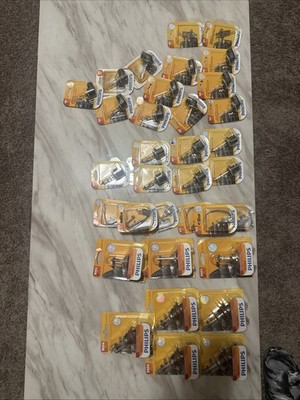 PHILIPS Auto Headlight & Fog Light Bulb Lot  34Total NEW 9003,9004,H3,H1,886,880