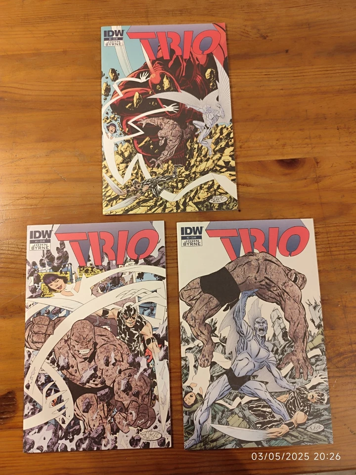 Lot 3 Trio #1-3 IDW Comics 2012 Created Written And Drawn By John Byrne - Photo 1/1
