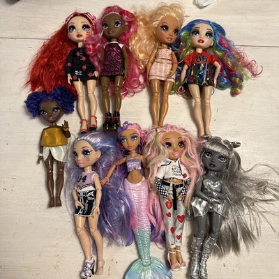 LOT OF 9 RARE RAINBOW HIGH DOLLS