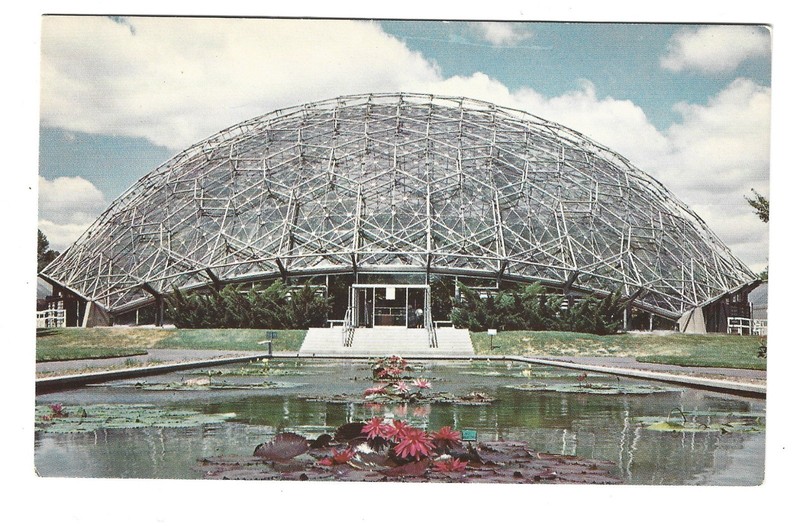 Vintage Postcard - c. 1960s - The Climatron & Lily Pools (St. Louis, MO)