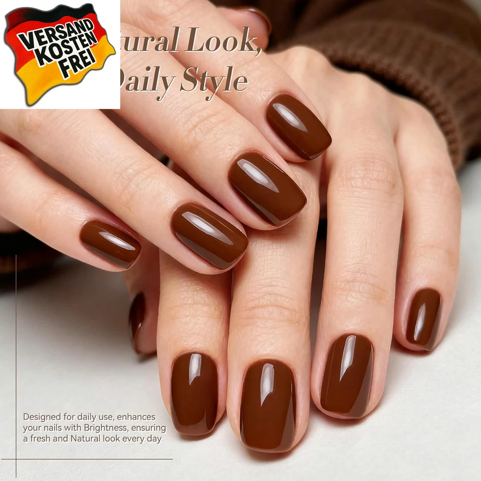 Born Pretty UV Nagellack Set Nude Rosa Rot Gel Gelnägel mit Unterlack Überlack M - Bild 2 von 4