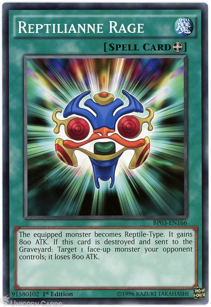 BP03-EN166 Reptilianne Rage : Common 1st Edition Mint YuGiOh Card