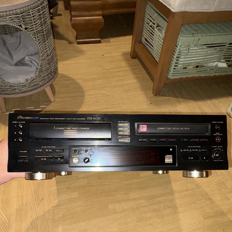 Pioneer PDR-W739 3-CD Changer Compact Disc Recorder Player, Black