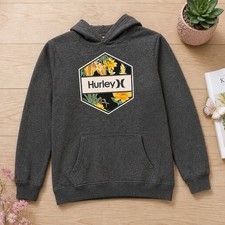 Boy's Hurley Pullover Hoodie Size Medium 10/12, NWT, Cool Floral Design