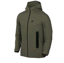 Nike Tech Windrunner Full Zip Hoodie Olive Green FB7921-222 Jacket Size Small