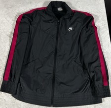 Nike Sportswear Men's Track Jacket Colorblock Black/Red Full Zip Size L