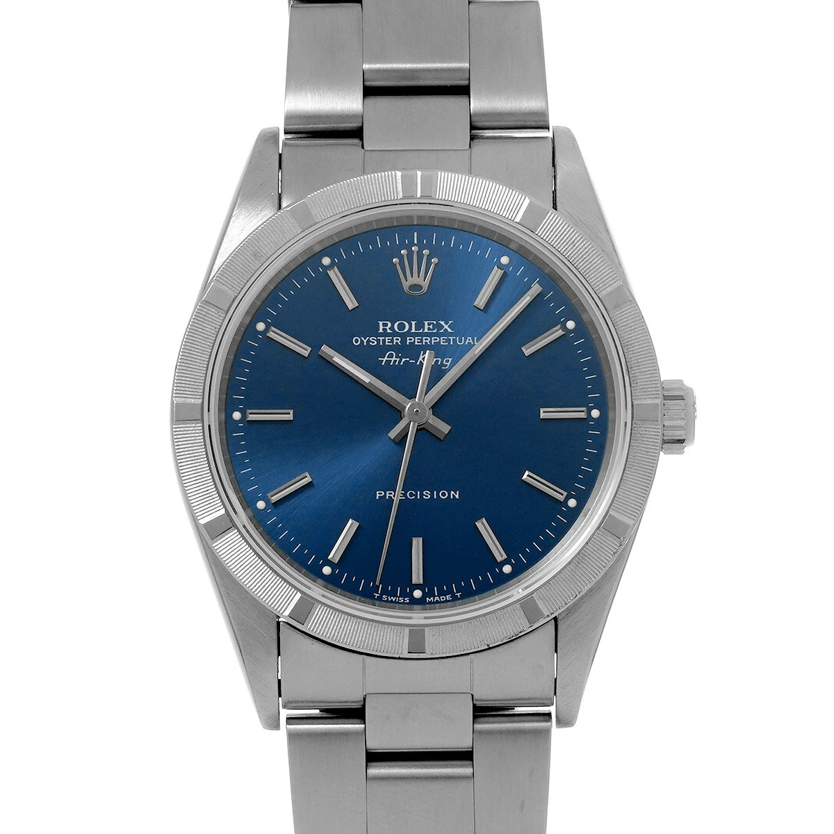 ROLEX Air King 14010 Blue Case Size 34 x 34 mm Men's Used Watch #102171