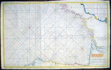 Mapa morza Wybrzeże Francji, Biskai i Galicji Joannes van Keulen około 1720 roku