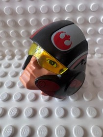 LEGO Large Figure Head Modified SW Poe Dameron Pattern bb0694c01pb01