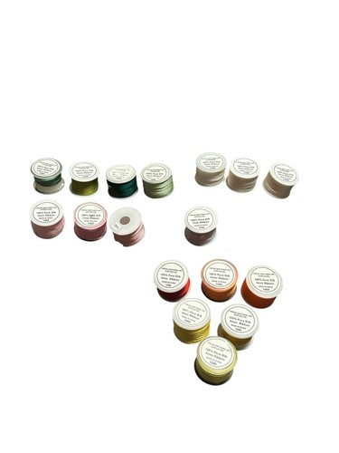 Lot of 17 100% Silk Ribbon Embroidery Spools Assorted Colors 4mm 7mm Needlework