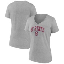 Women's Gray South Carolina State Bulldogs Campus V-Neck T-Shirt