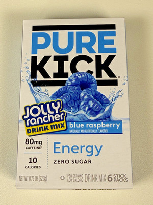 Pure Kick Jolly Rancher Blue Raspberry Zero Sugar Drink Mix 6 Count