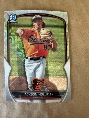#ad 2023 Topps Bowman Chrome Jackson Holliday #BCP 227 Mojo Refractor RC $5.00