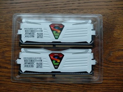 White Geil Super Luce 16GB DDR 4 Dual Channel Kit 2x8GB RGB With Asus Aura Sync
