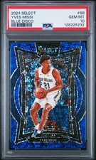 2024 -25 Panini Select Yves Missi #88 Blue Disco Prizm Rookie /25 PSA 10 Pop1