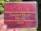 1912D LIBERTY HEAD NICKEL V in holder w/coa decent condition in binder $1 ship !