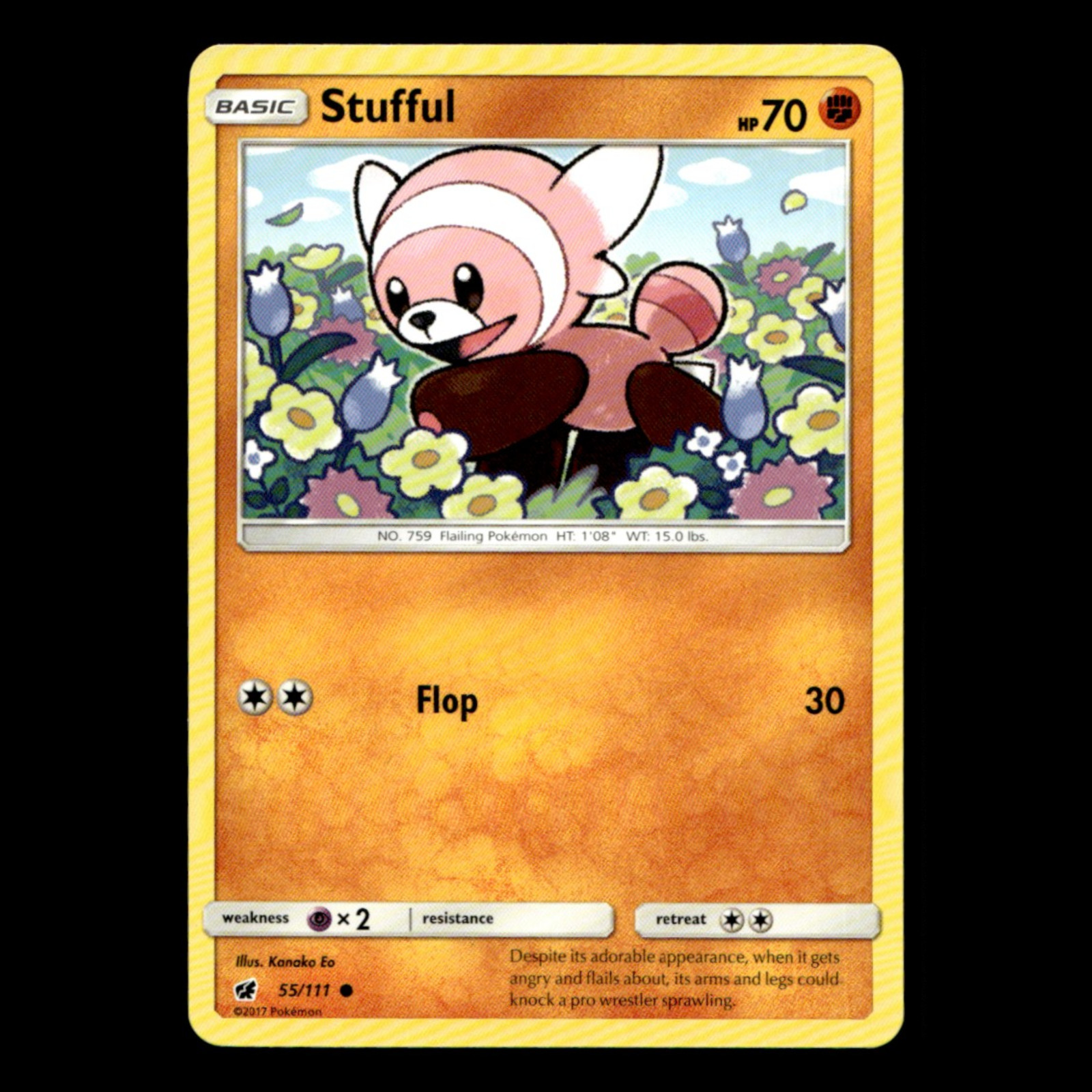 MP Stufful 55/111 - Crimson Invasion - Pokemon TCG - Common - Fighting - 2017