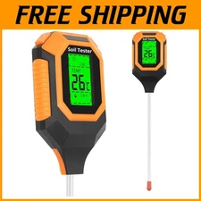 Digital 4-in-1 Soil Test Meter with Enhanced Readings for Indoor/Outdoor Plants
