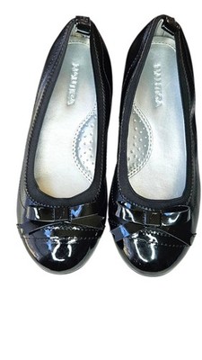 Nautica Big Girls Slip On Ballet Flats Lunette Missy Sz US 3 Black Faux Leather
