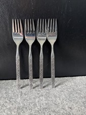 4 posate forchette insalata inox vintage WM A Rogers Oneida Ltd Dominica