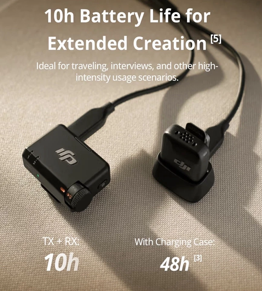DJI Mic Mini (1 TX + 1 RX) Compact Wireless Microphone System (Black) Fast Ship - Image 4 of 4