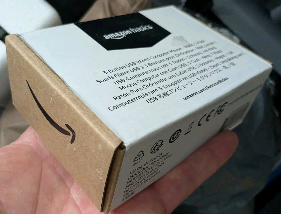 Usb Wired Mouse Amazon Basics New Unopened For Computer Laptop Boxed  - Image 3 of 4