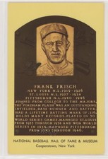 1964 National Baseball Hall of Fame and Museum Postcards Frankie Frisch HOF 0l1