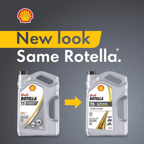 3 Pack Shell Rotella T5 Synthetic Blend 15W-40 Diesel Engine Oil, 1 Gallon - Picture 3 of 5