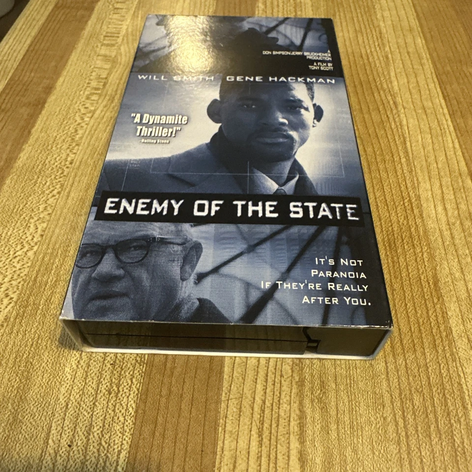 Enemy of the State (VHS, 2002) Will Smith Gene Hackman- BLOCKBUSTER TAPE - Image 2 of 4
