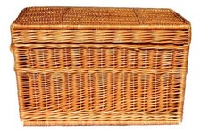 Weidentruhe Wäschekorb Truhe für Bettzeug Spielzeug 70x44x44 cm