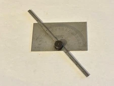 LS Starrett C493B Square Head Protractor & Depth Gage With Sliding 6" Rule & Box