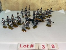 1/72 Painted Napoleonic Figures: 22x Figures  1x Gun, PLEASE READ, Lot 38