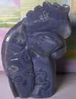 Blue Stone, Carved Parrot Bird Figurine w/ Crystal Geode Druzy Cavity 6 in — photo 3