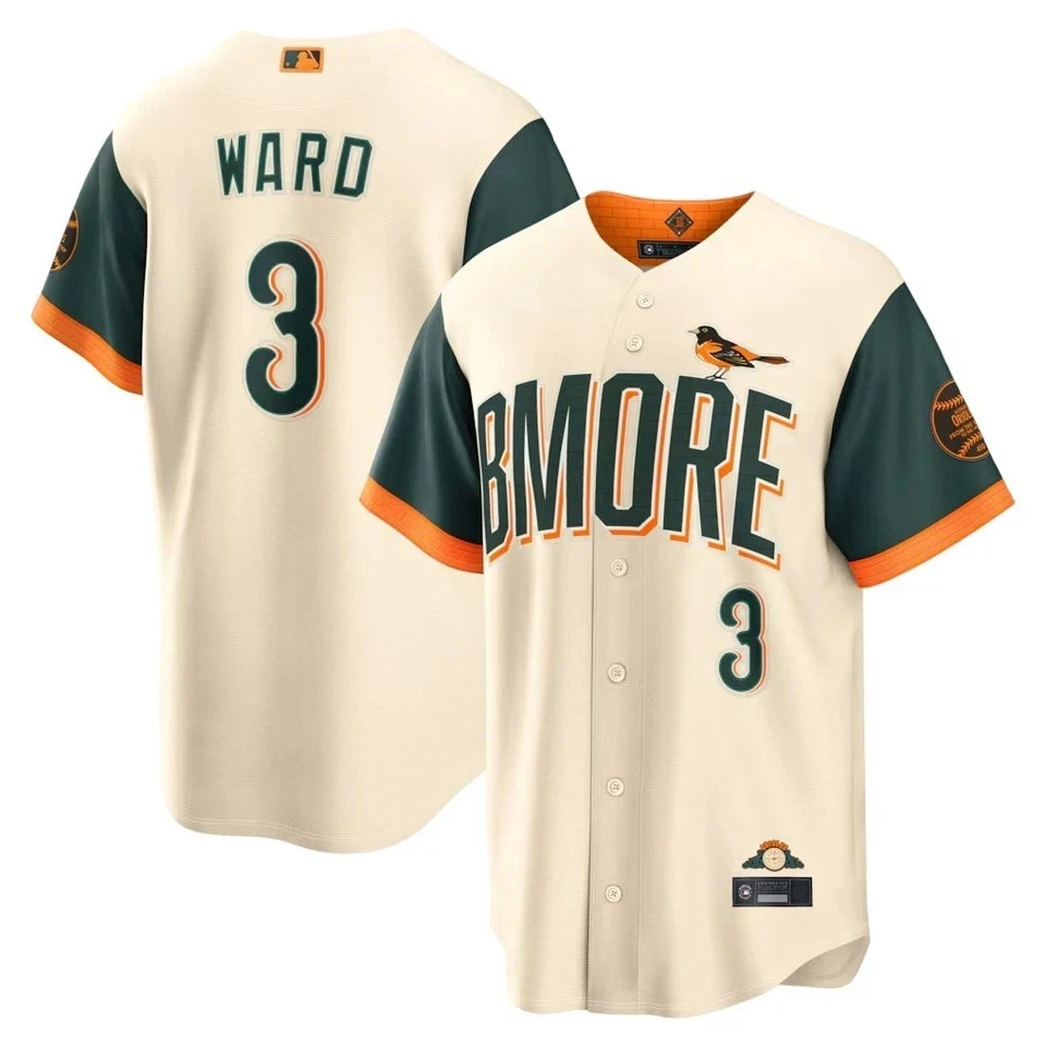 Men's Orioless Cream 2026 City Connect Stadium All Printed Baseball Jersey