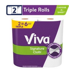 Viva Signature Cloth Paper Towels, 2 Triple Rolls FREE SHIPPING