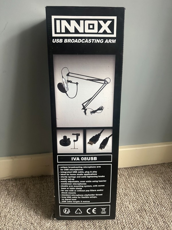 Innox IVA08 USB Pro Solid Microphone Broadcasting Arm NEW IN BOX