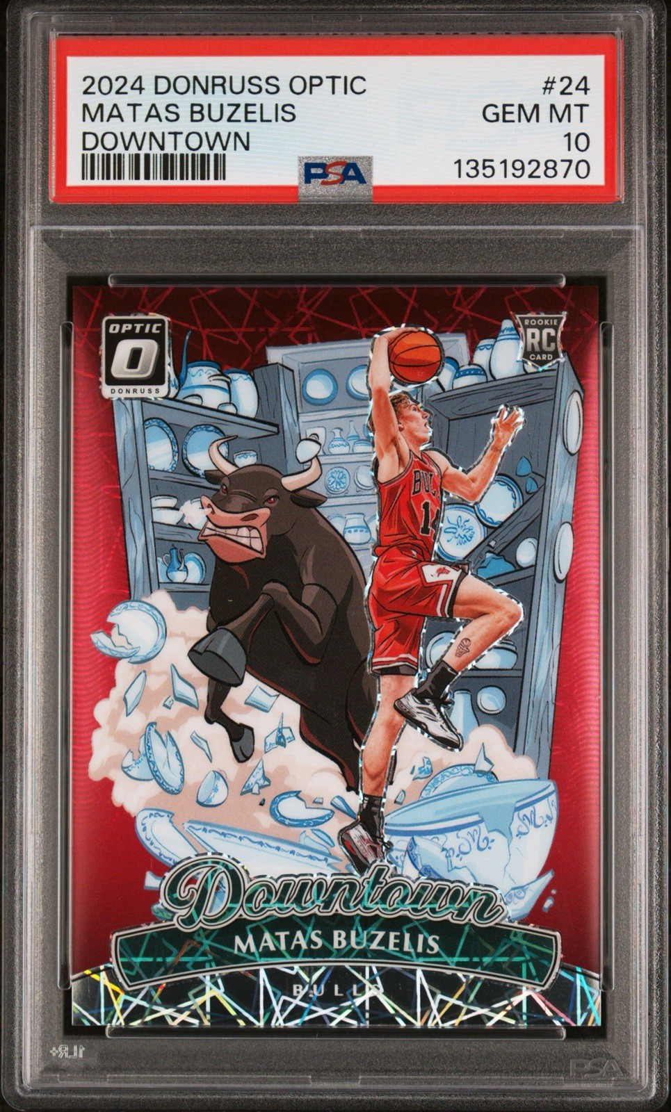 2024 Panini Donruss Optic Downtown Matas Buzelis #24 (RC) Gem Mint PSA 10 🔥