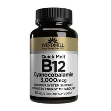 Vitamin B12 60 Tabs 3000mcg by Windmill Health