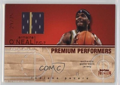 2004-05 Skybox Premium Performers Jerseys Ruby 29/75 Jermaine O'Neal #PPJ-JO p7i