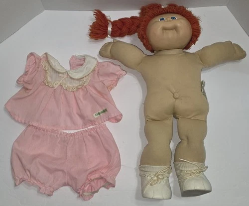 Vintage 1985 Cabbage Patch Kid Red Hair Dimple Blue Eyes Sign COLECO Appalachian