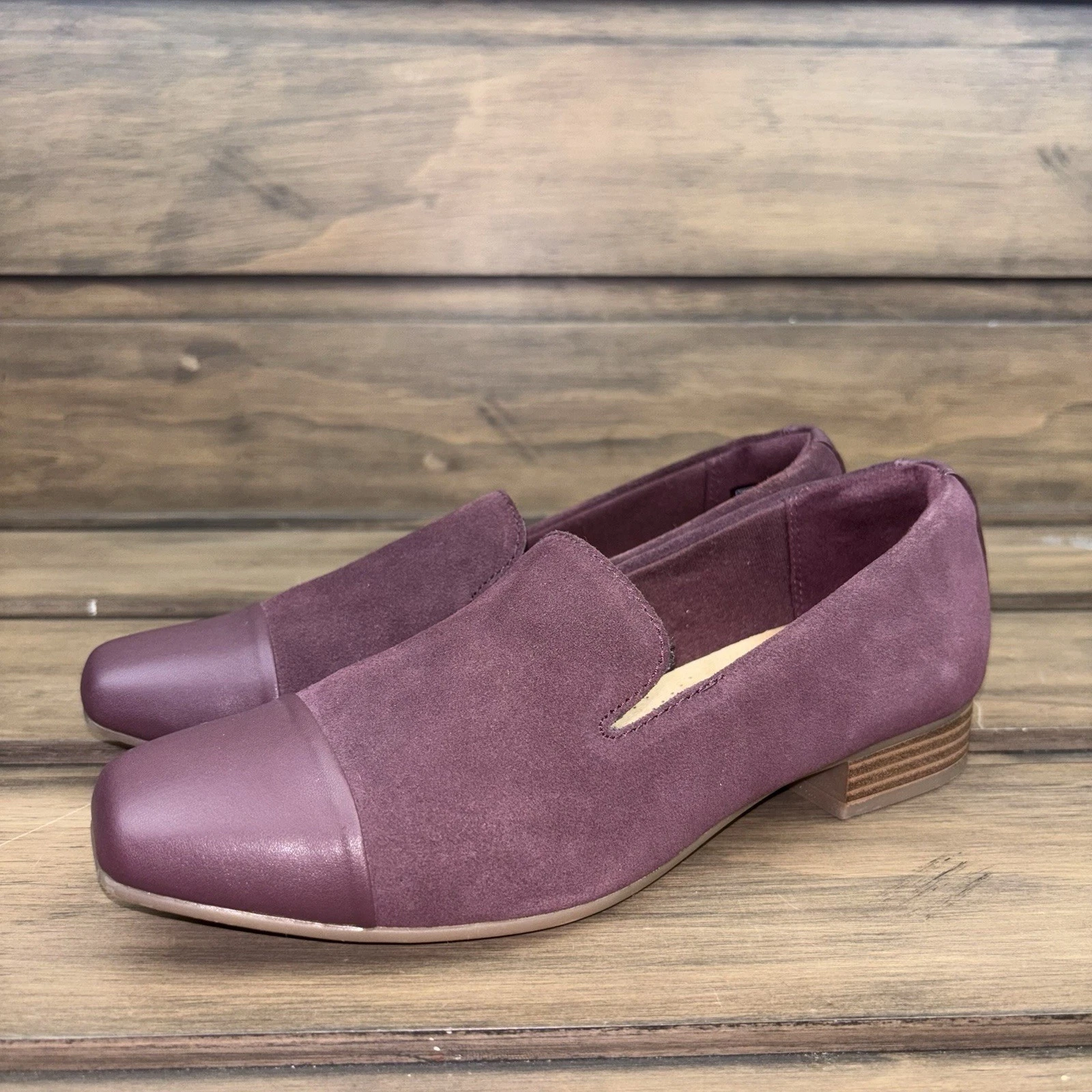 Mocassino donna Tilmont Step scamosciato bordeaux taglia 8 M collezione by Clarks