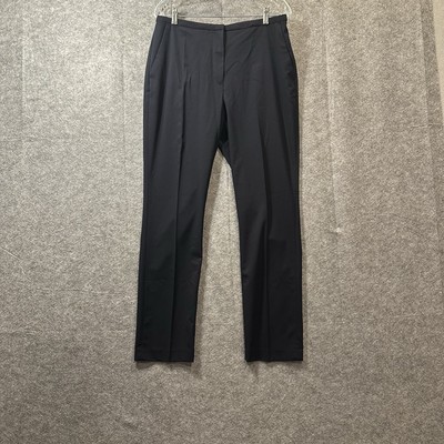 H&M Womens Navy Blue Tapered Mid Rise Trousers Suit Pants Office S 12 Preppy