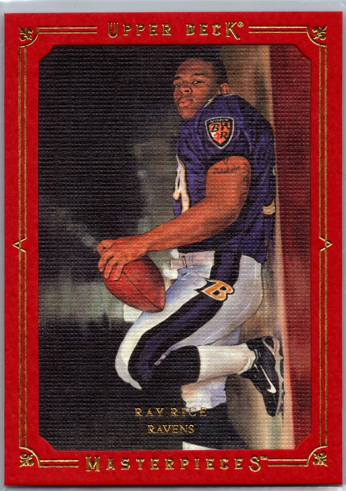 Ray Rice Upper Deck Masterpieces #71 Framed Red