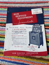 Sun Electric Service Equipment Catalog 1954 Vintage Automotive Test Diagnostic