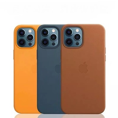 For iPhone 12 Pro Max 12 Pro 12 Original Leather Phone Case With MagSafe