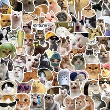 Sticker Set Cute Cat MEME Animals Kawaii Decals Laptop Scrapbooking