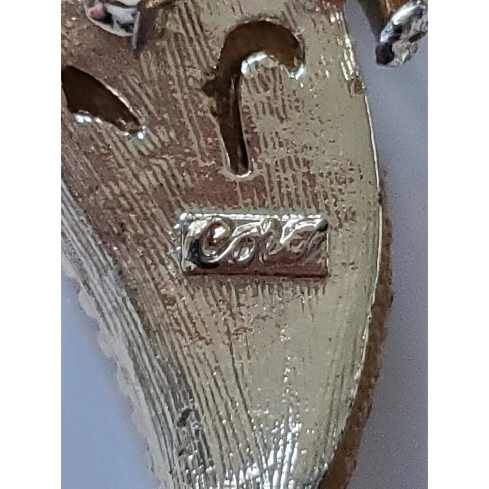 Broche remolino vintage de diseñador Coro con costras brillantes Foto 4 de 4