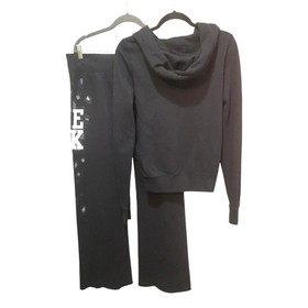 VTG Victoria&rsquo;s Secret PINK VS Black Leopard Cheetah Tracksuit Sweatsuit Set L