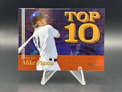 2026 Panini Decades 90s Mike Piazza #T10-MP Top 10 Orange /99 Mets