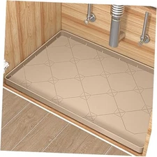 Under Sink Mats for Kitchen Waterproof, 34" × 22" Silicone Under Sink Liner 